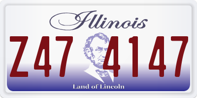 IL license plate Z474147