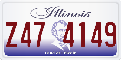 IL license plate Z474149