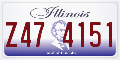 IL license plate Z474151
