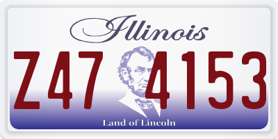 IL license plate Z474153