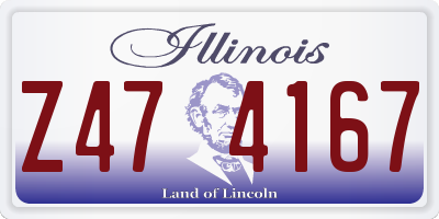 IL license plate Z474167