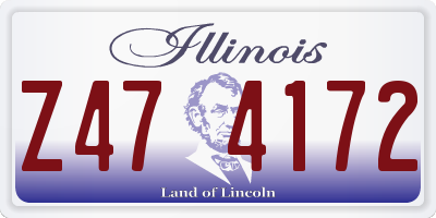 IL license plate Z474172