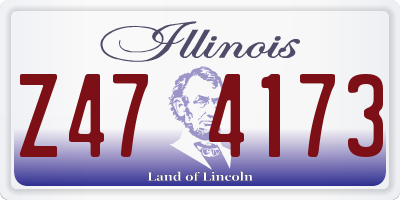 IL license plate Z474173
