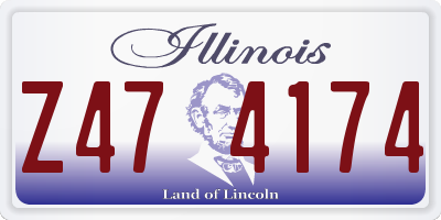 IL license plate Z474174