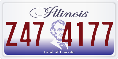 IL license plate Z474177