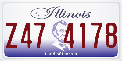 IL license plate Z474178