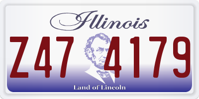 IL license plate Z474179