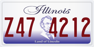 IL license plate Z474212