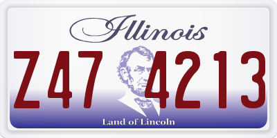 IL license plate Z474213
