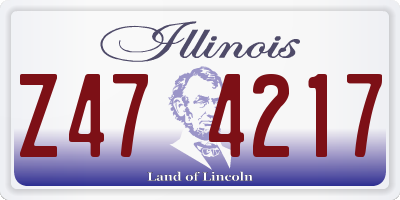 IL license plate Z474217