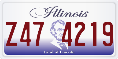 IL license plate Z474219