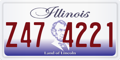 IL license plate Z474221