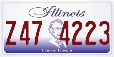IL license plate Z474223
