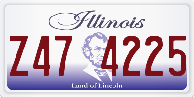 IL license plate Z474225
