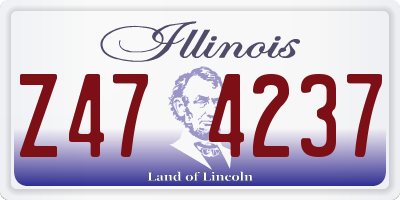 IL license plate Z474237