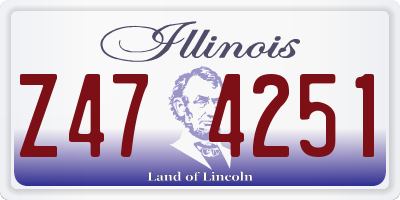 IL license plate Z474251