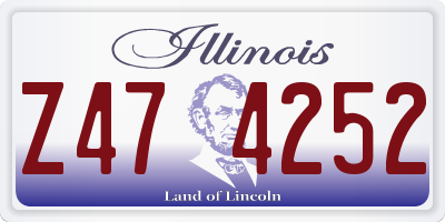 IL license plate Z474252