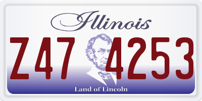 IL license plate Z474253