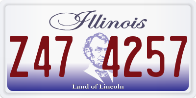 IL license plate Z474257