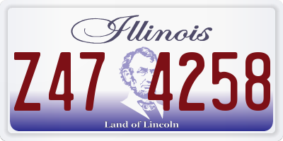 IL license plate Z474258