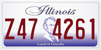 IL license plate Z474261