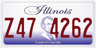 IL license plate Z474262