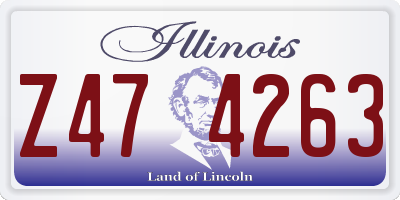 IL license plate Z474263