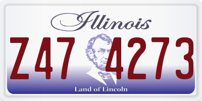 IL license plate Z474273