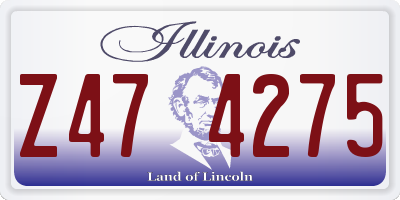 IL license plate Z474275