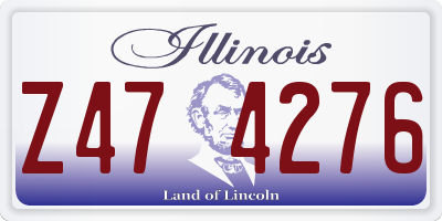IL license plate Z474276