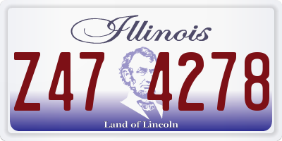 IL license plate Z474278
