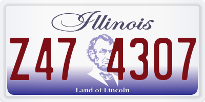 IL license plate Z474307
