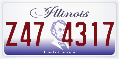 IL license plate Z474317
