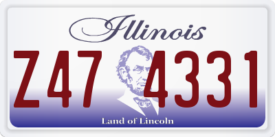 IL license plate Z474331