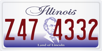IL license plate Z474332
