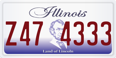 IL license plate Z474333