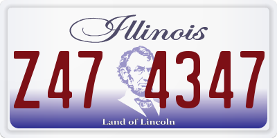 IL license plate Z474347