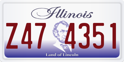IL license plate Z474351