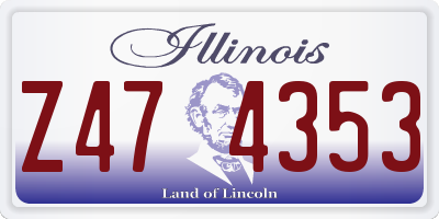 IL license plate Z474353
