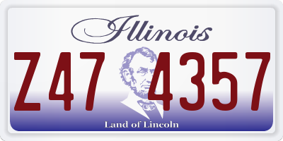 IL license plate Z474357