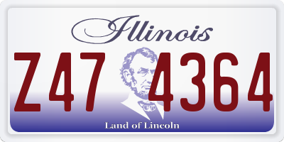 IL license plate Z474364