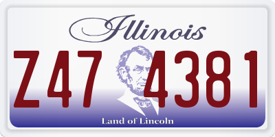 IL license plate Z474381