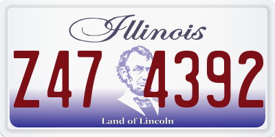 IL license plate Z474392