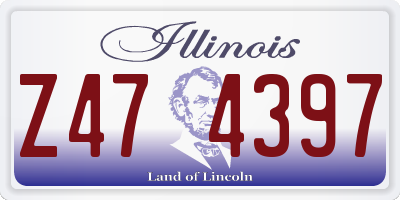 IL license plate Z474397