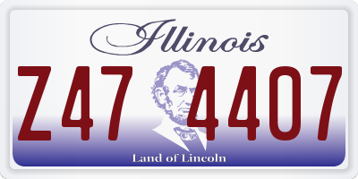 IL license plate Z474407