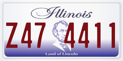 IL license plate Z474411