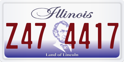 IL license plate Z474417