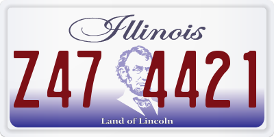 IL license plate Z474421
