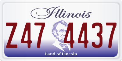 IL license plate Z474437
