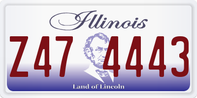IL license plate Z474443
